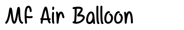 Mf Air Balloon font preview